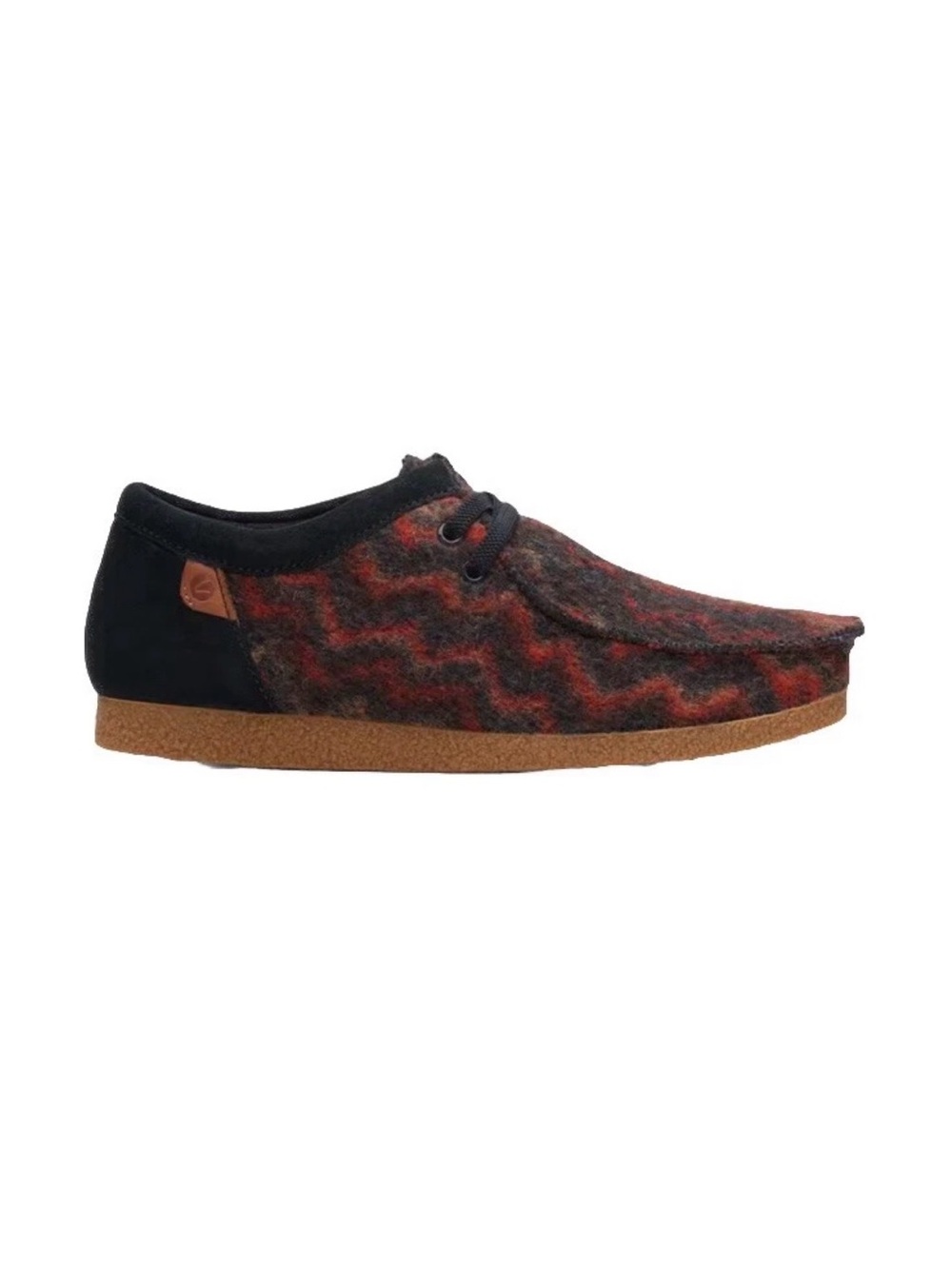Clarks Men's Wool Chevron Loafers in Black and Brown 9.5